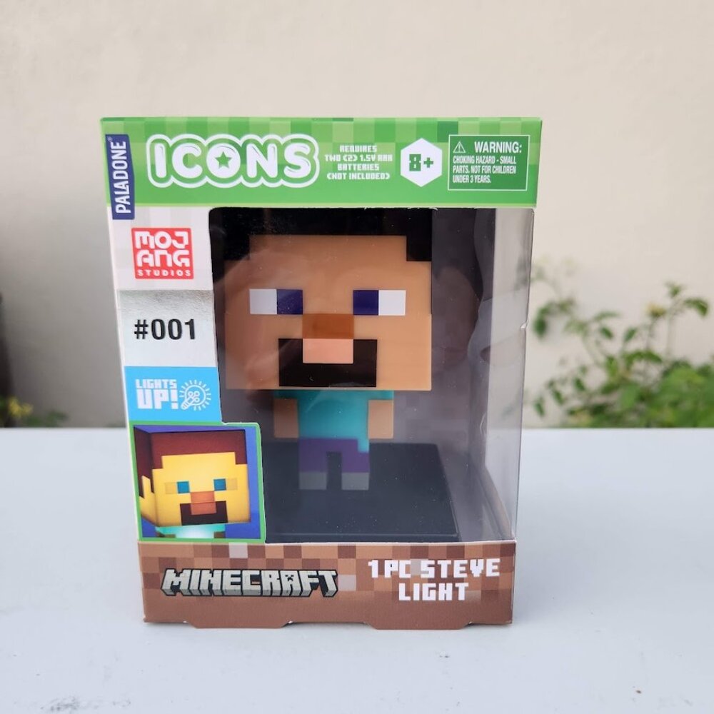 NEW Paladone Minecraft STEVE Icons Light Nightlight Night Light Decor Bedroom De